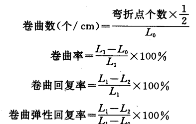 纖維纜繩的卷曲度